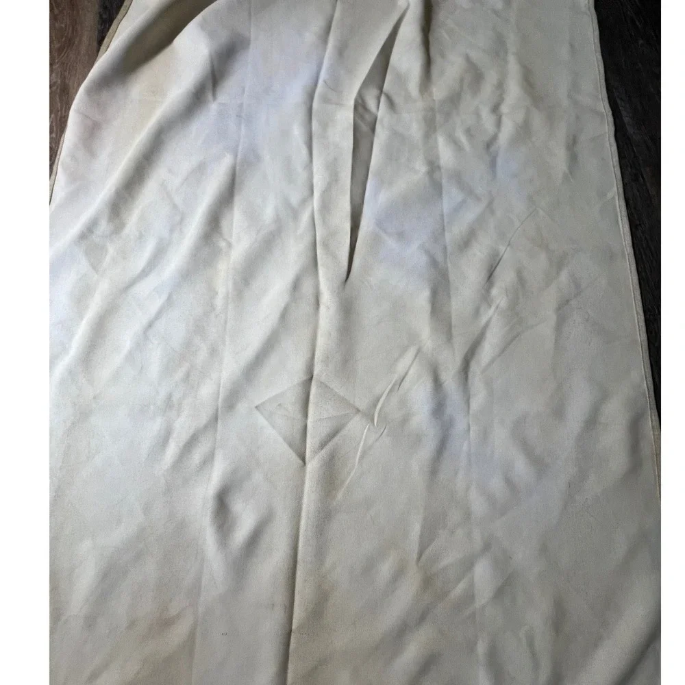 Set of 5 Curtain Panels Home 38x82 Beige Linen Textured Grommet Blackout Lining